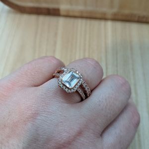 Everly Rings Rose Gold Set, Size 9